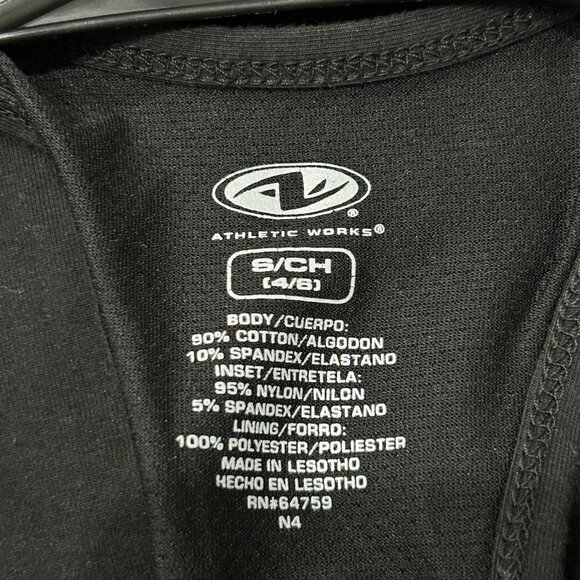 Athletic Works Black Built-In Bra Racerback Tank Top Size Small Active Sporty - Picture 4 of 8